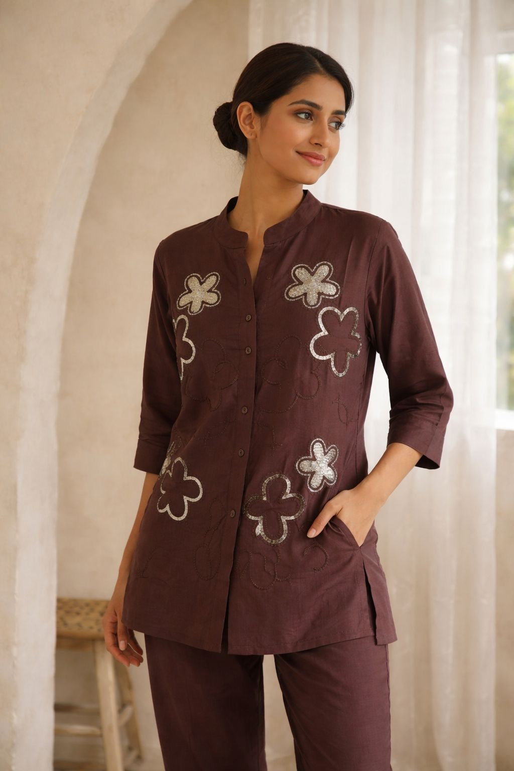 Meher Mocha Co-ord Set