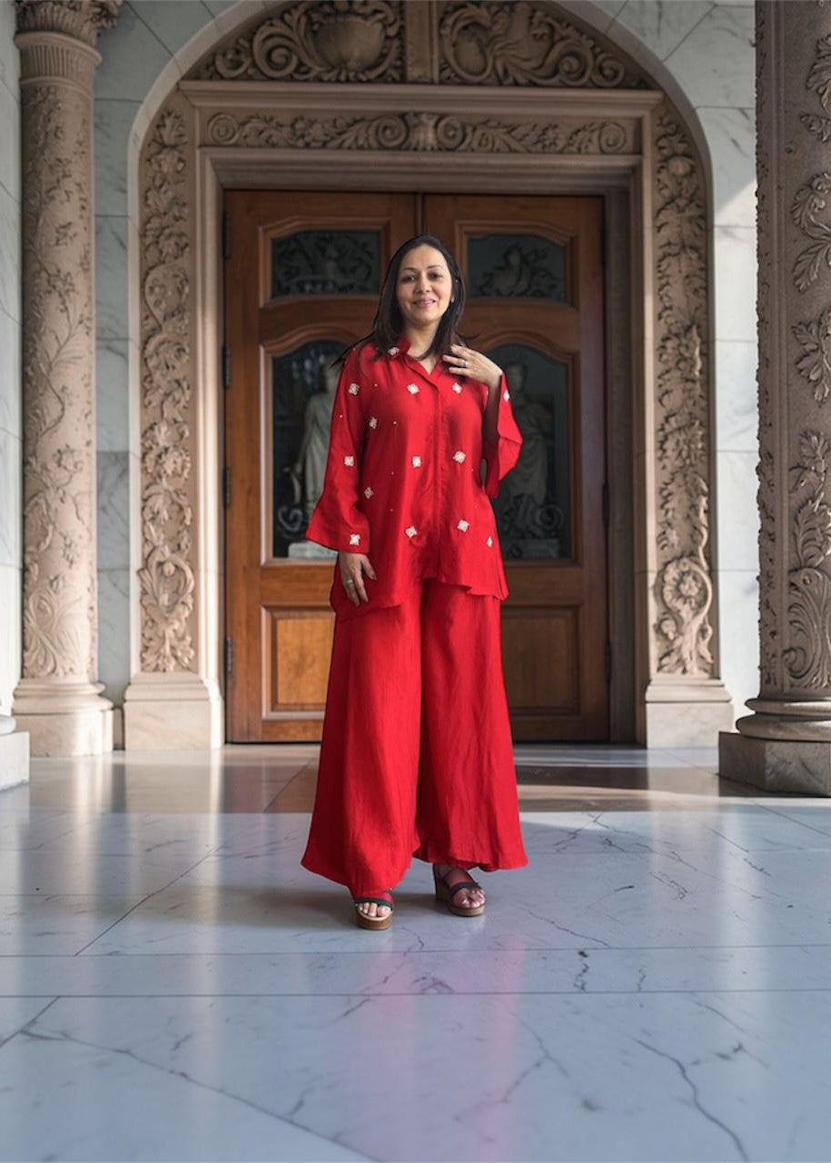 Dressy Palazzo Shirt Set