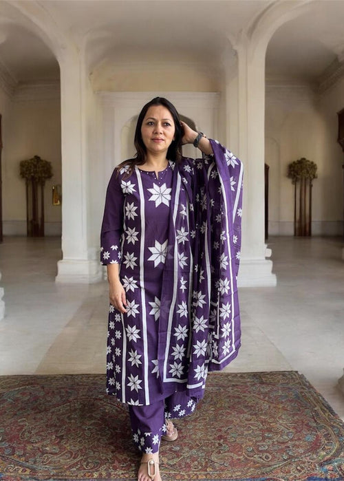 3 Piece Cotton Suit Set