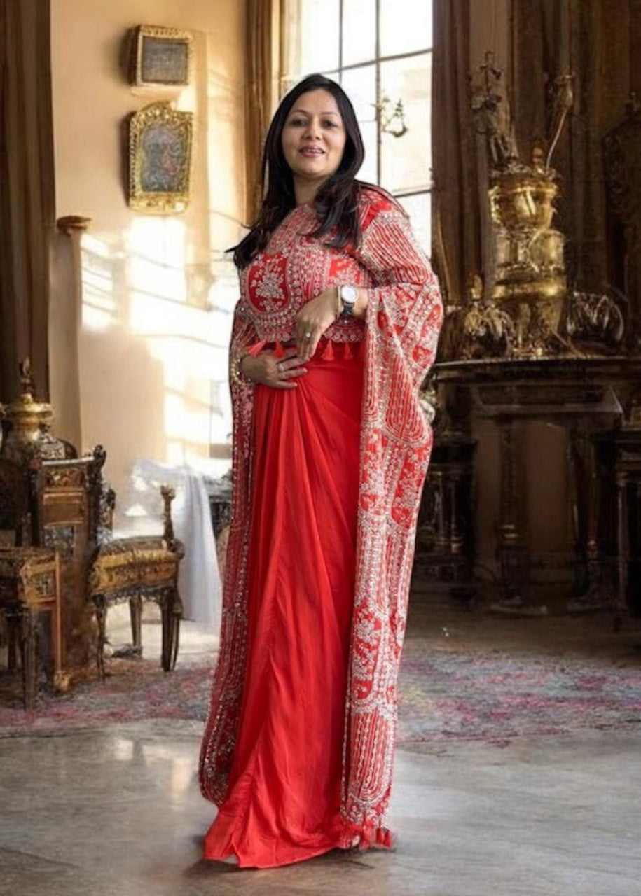 Indo -Western Drape Skirt