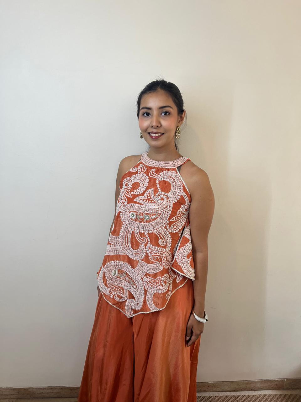 Rust Royal Indo Western Set