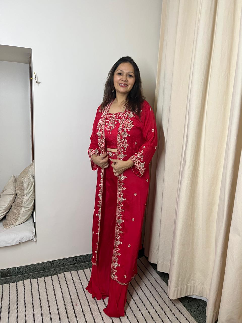 crimson royale jacket set