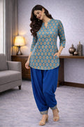 Meher Blue Heritage Co-ord Set