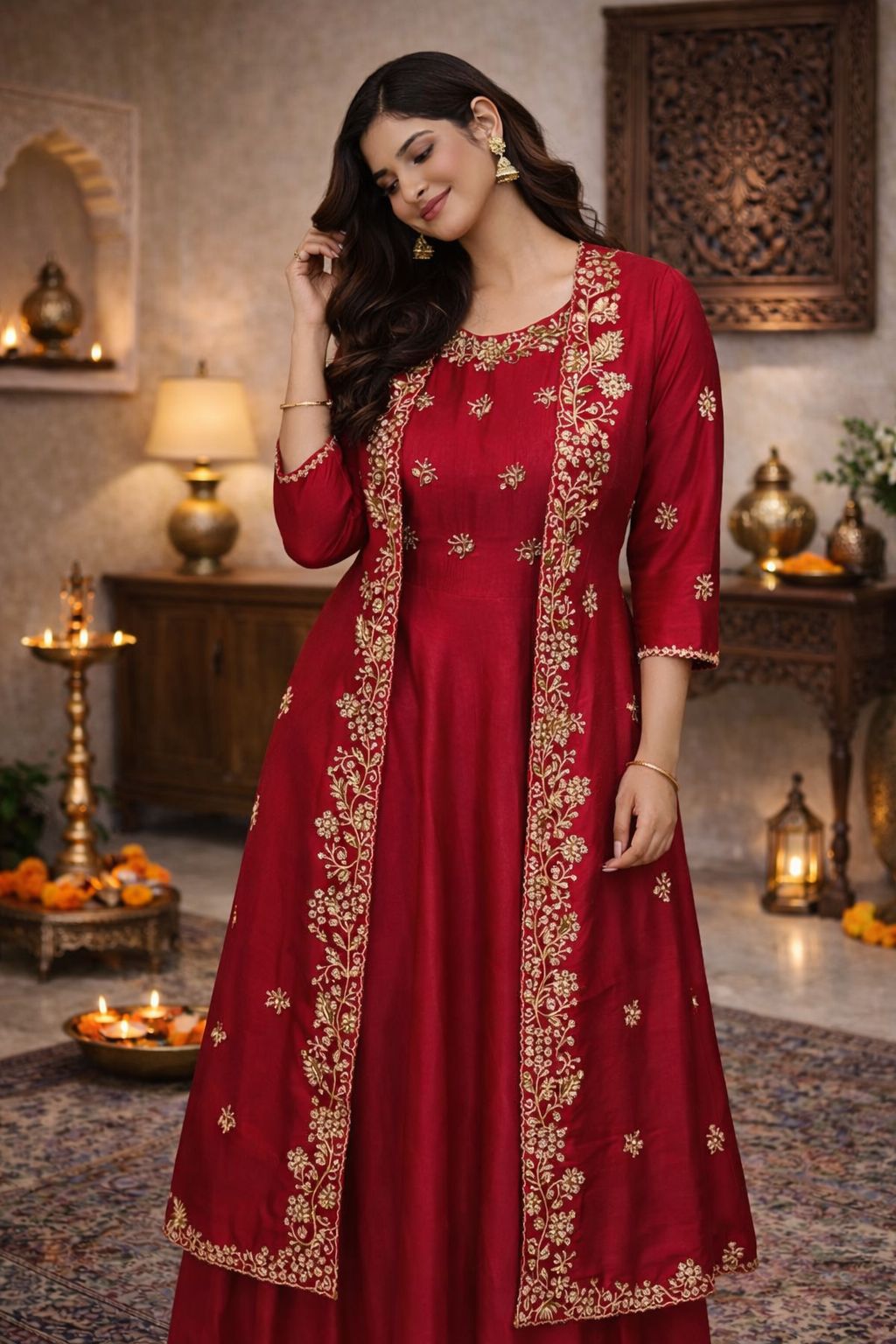 Ruby Noor Anarkali Set