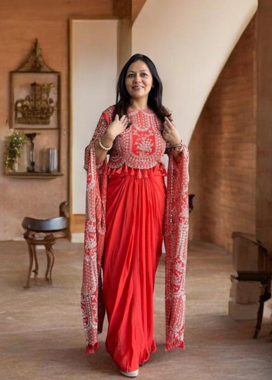 Indo -Western Drape Skirt