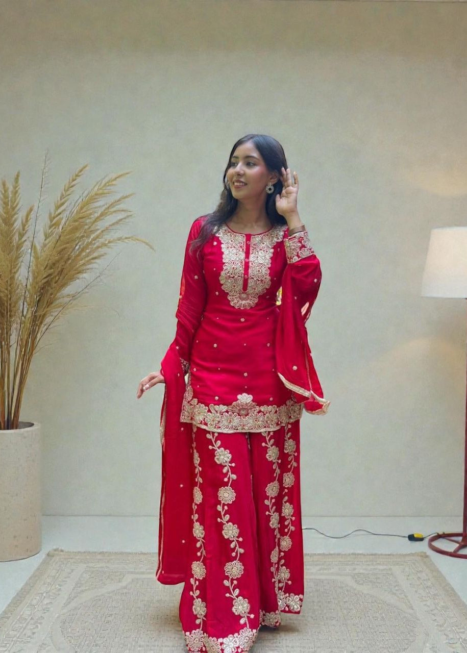 Palazzo Set with Work.