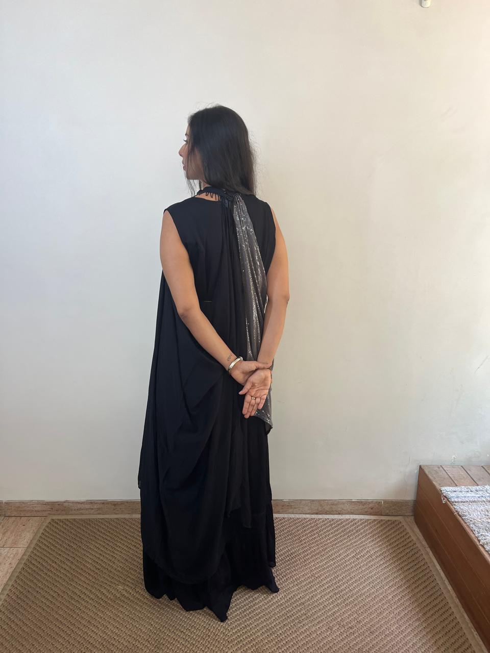 Black Cocktail Indo Western outfit