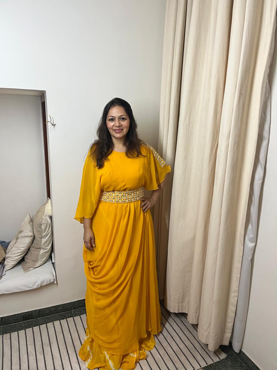 Lehriya Skirt with Modrn Drape