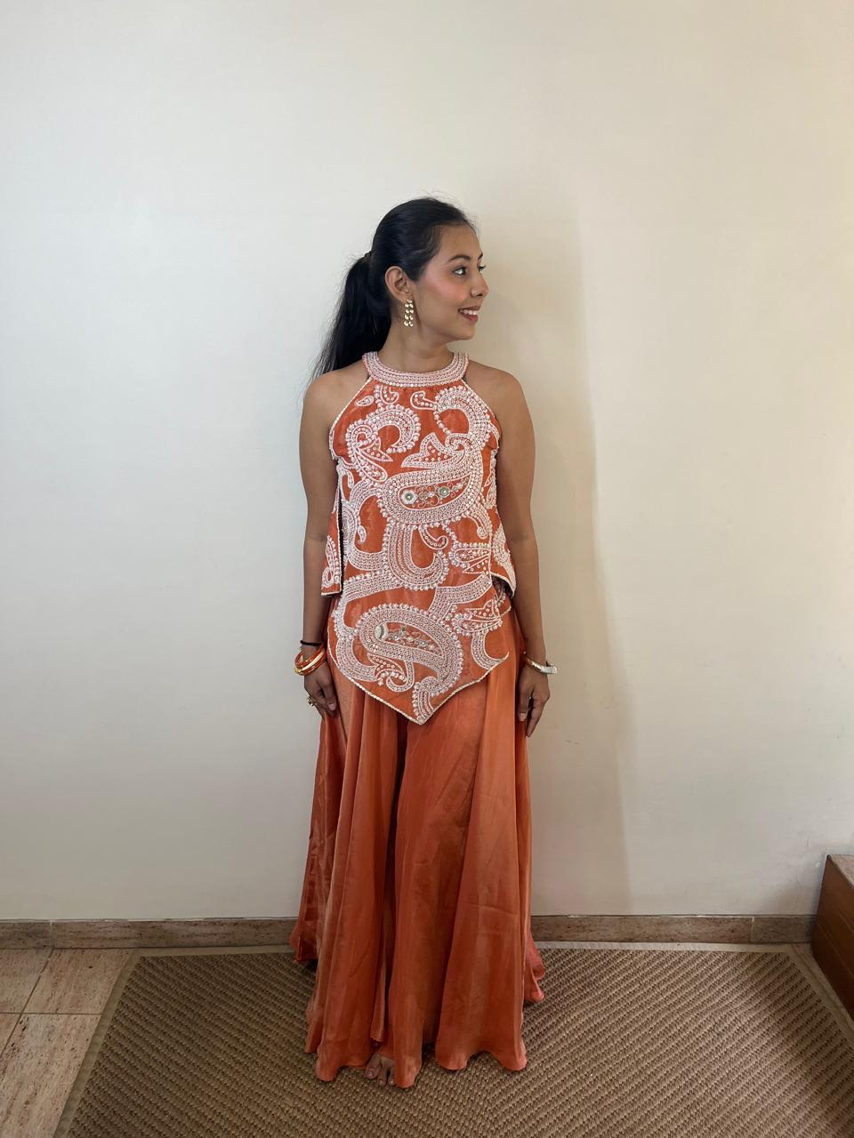 Rust Royal Indo Western Set