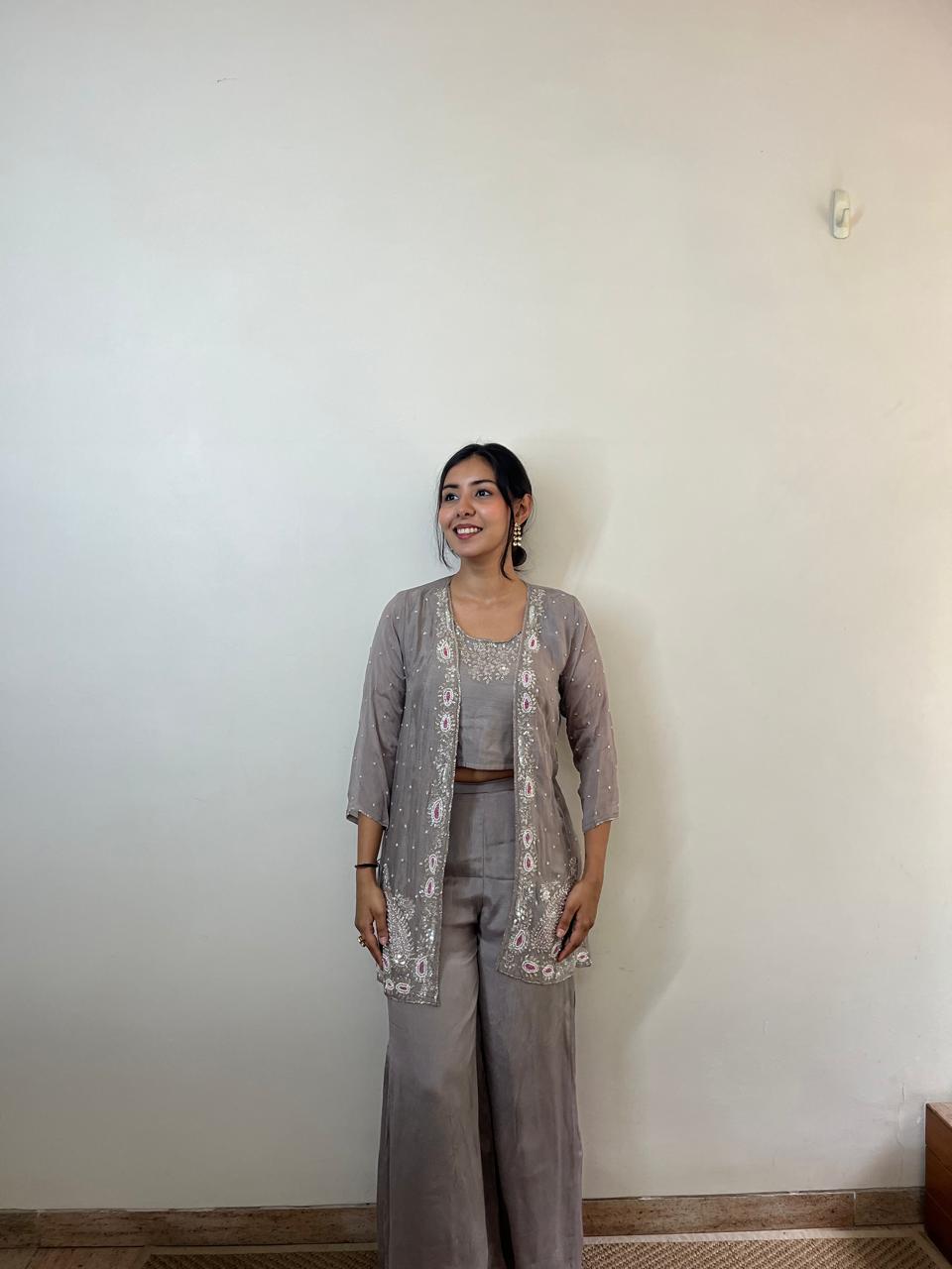 Grey Royal Jacket Set