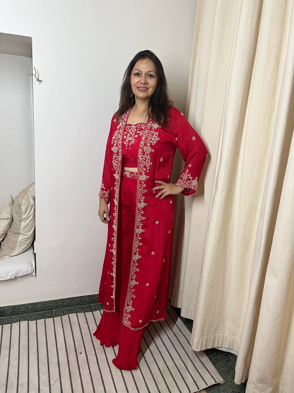 crimson royale jacket set