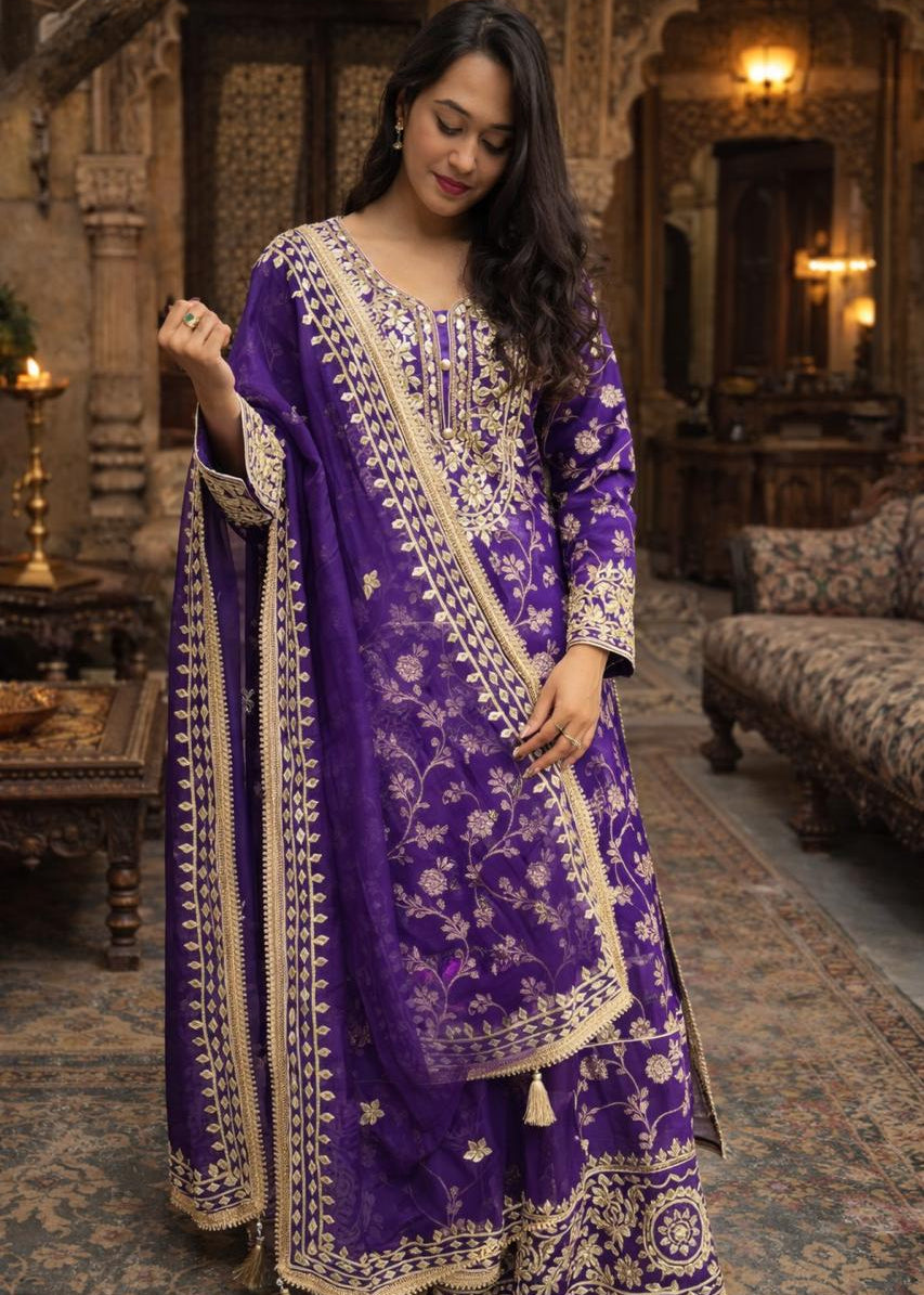 Banarasi Ghagra with Gotawork.