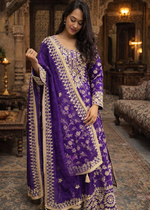 Banarasi Ghagra with Gotawork.