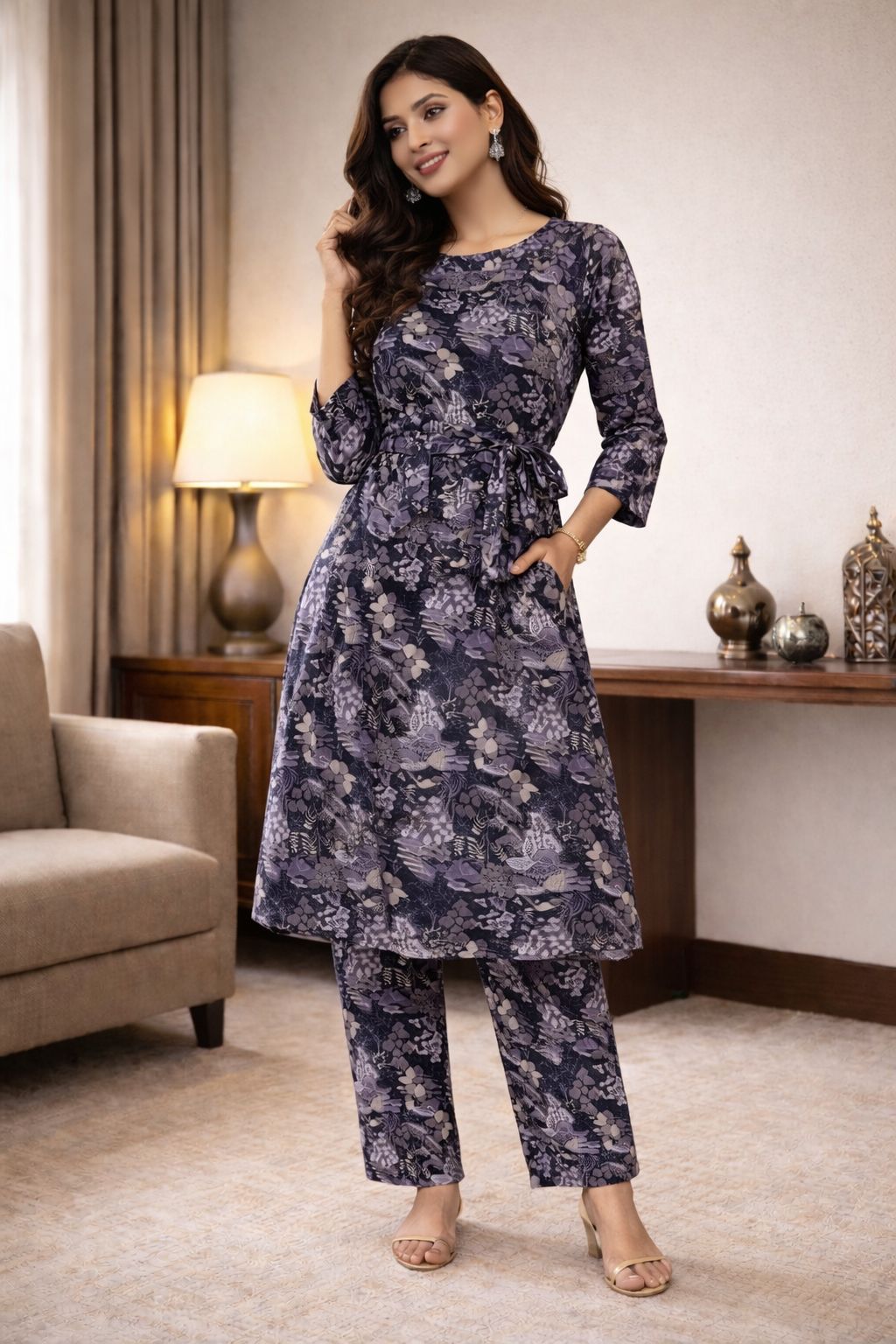 Midnight Bloom Co-ord Set