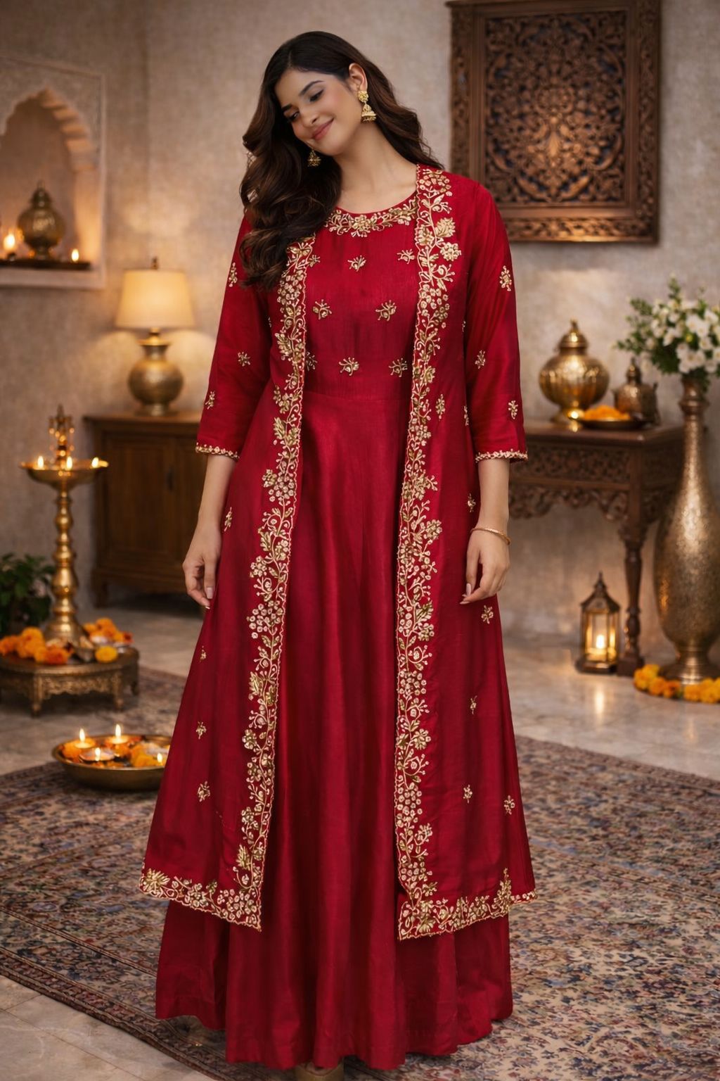 Ruby Noor Anarkali Set